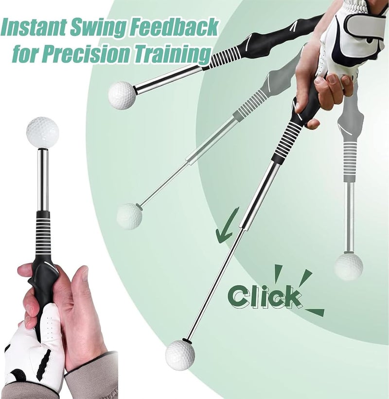 MHKLCD Retractable Golf Swing Training Aid, Golf Grip Trainer and Right-Handed Golf Training Aid for Chipping Hitting, Portable Grip Trainer with Click Feedback - Image 4